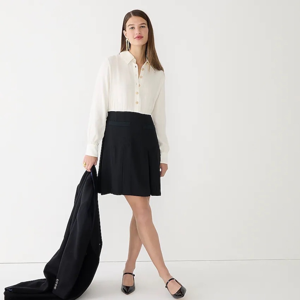 J.Crew Button-front crepe shirtdress dress BM974